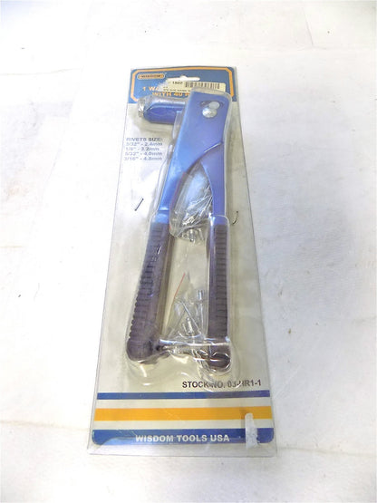Wisdom Tools Right Angle1 Way Hand Riveter 3/32" -1/4" Capacity 9.5&qu