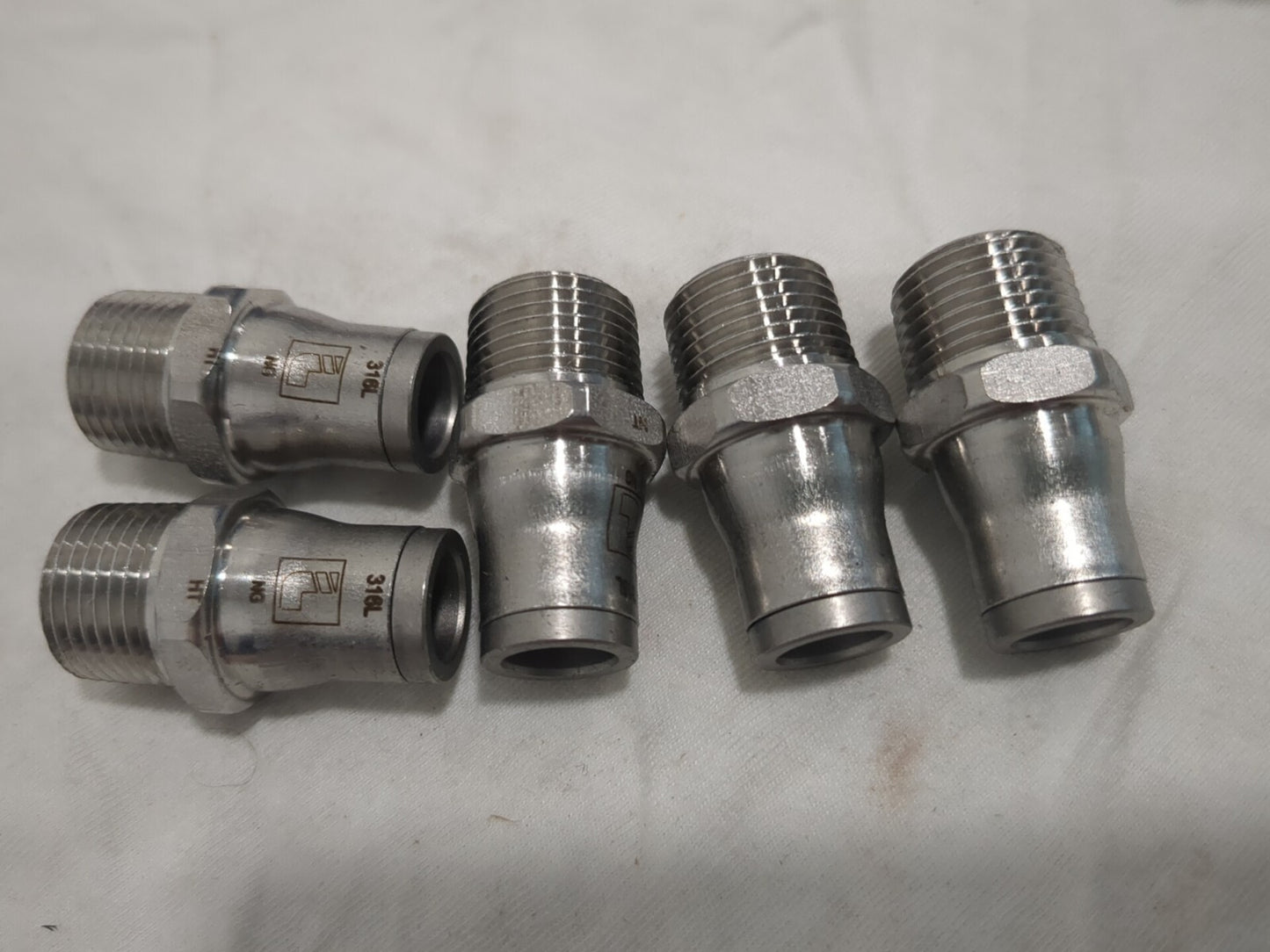 parker 5pc Push-to-Connect Tube Connector, 3/8" OD 3805 60 18