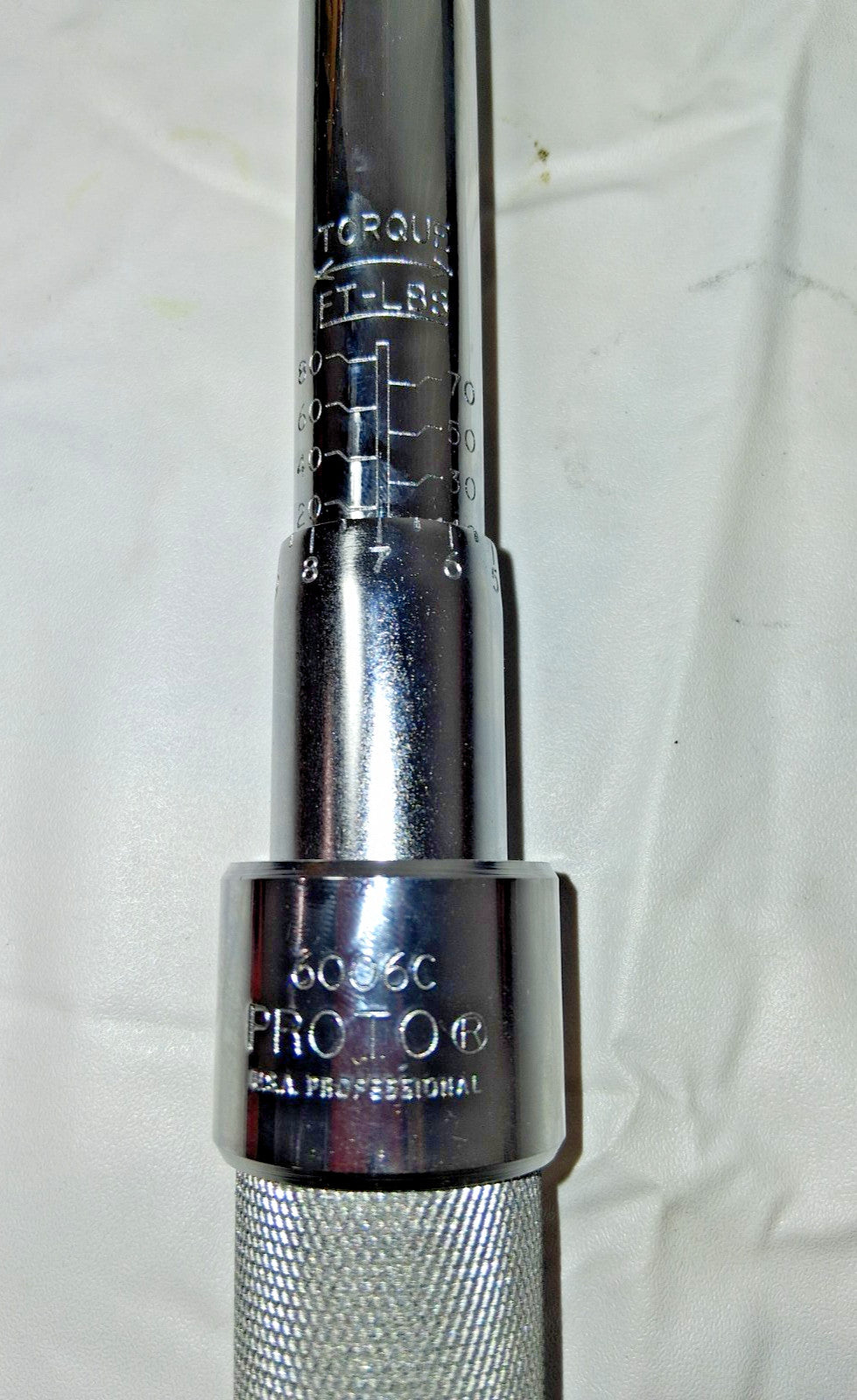 Proto Ratcheting Head Micrometer Torque Wrench 3/8" Drive 16-80 Ft/Lb J6006
