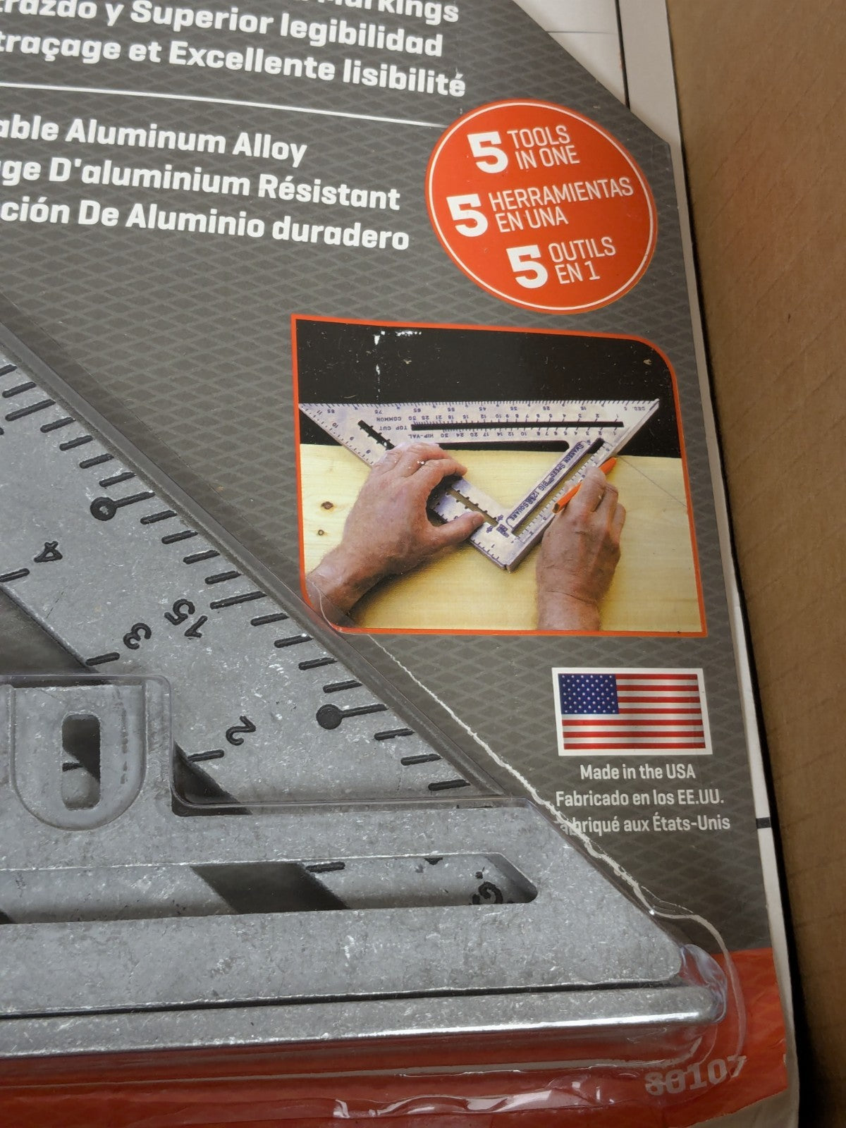 Swanson 12" Blade x 12" Base, Aluminum Rafter Square Qty 5 S0107