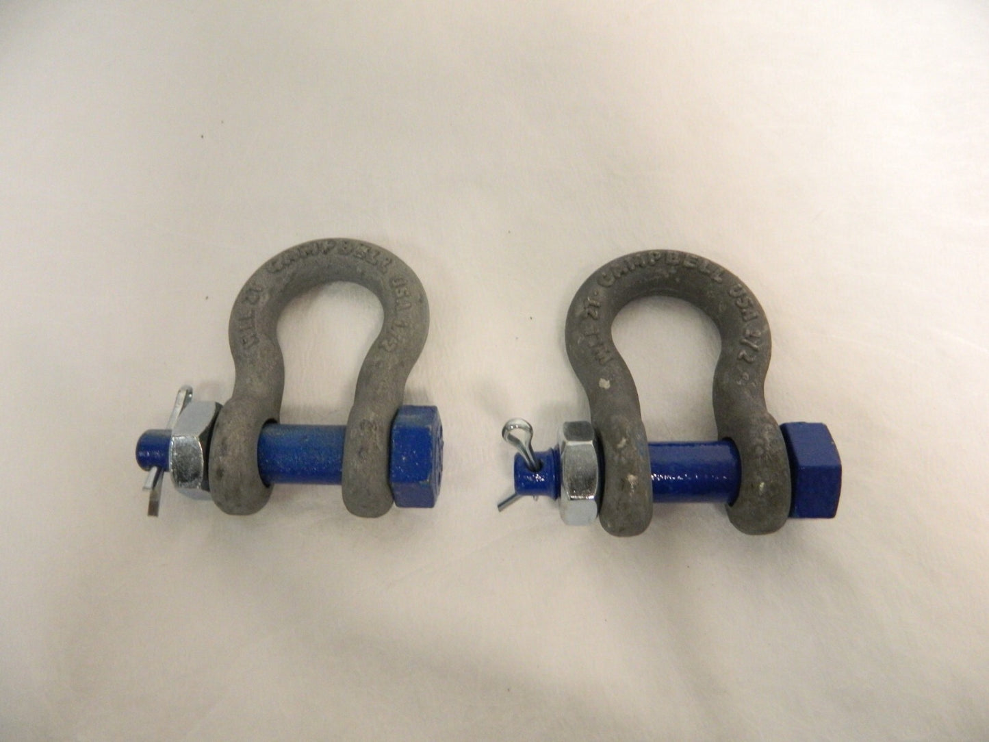 Campbell 1/2 Nominal Chain Size 2 Ton Carbon Steel Bolt Anchor Shackle Qty 2