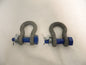 Campbell 1/2 Nominal Chain Size 2 Ton Carbon Steel Bolt Anchor Shackle Qty 2