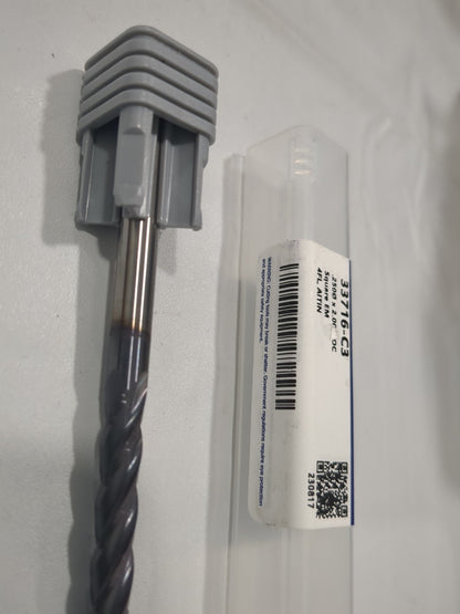 HARVEY TOOL Square End Mill 1/4"Dia 4 Fl Solid Carbide 33716-C3