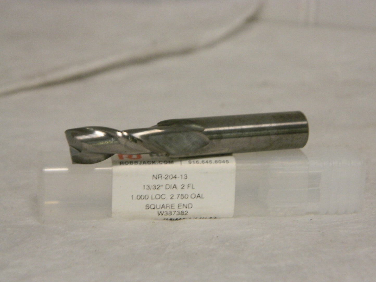 RobbJack Solid Carbide Square End Mill 13/32" 1" LOC 2-3/4" OAL 2