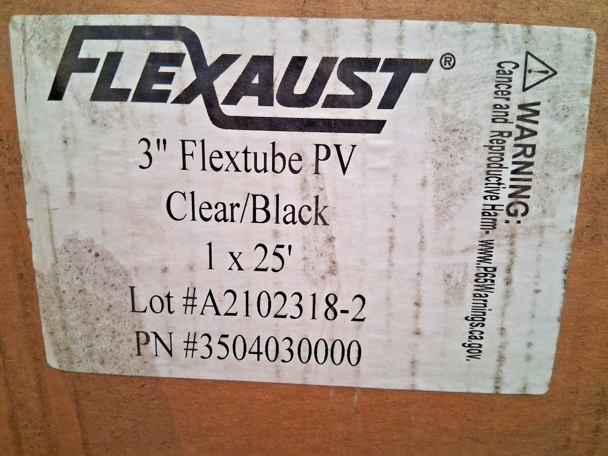 Flexaust PVC Vacuum Duct Hose 3" ID 18.00psi 3504030000