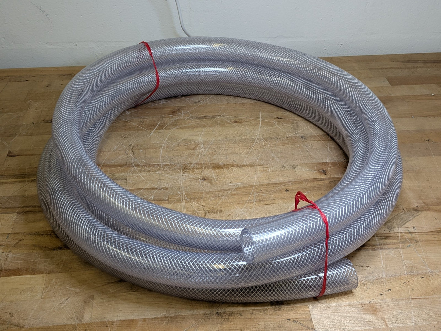 Clear Vinyl Reinforced PVC Hose 20 Ft. x 1-1/4 In. ID. 100 PSI Max.