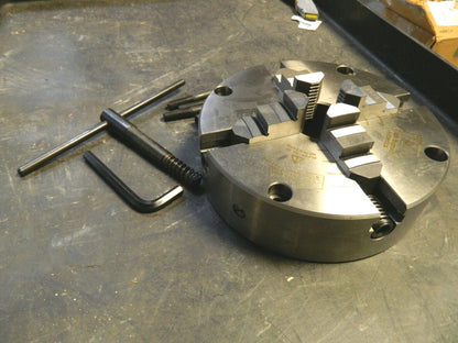 Pratt Manual Lathe Chuck: 4 Jaws, 9.84" Dia, Independent 1014400