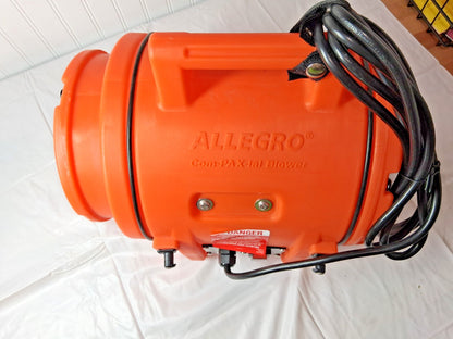 Allegro Axial Blower 1-Speed 115V 0.33 hp 8" Inlet/Outlet Electric 9533