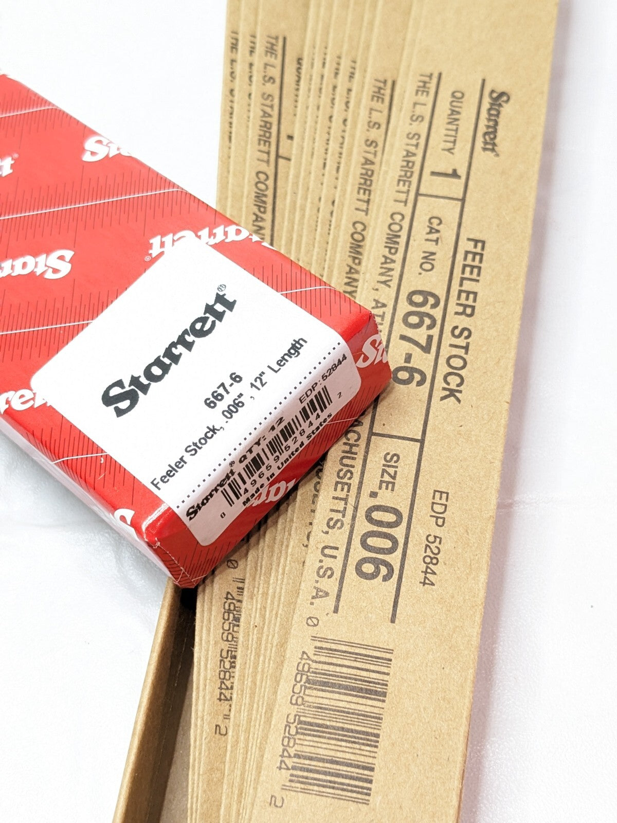 STARRETT  108 Piece Parallel Feeler Gage Set 0.0015 to 0.015" Thick S667D
