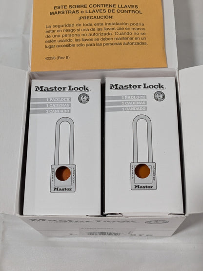 Master Lock Lockout Padlock: Keyed Alike, Thermoplastic Box of 6 410KAS6ORJ