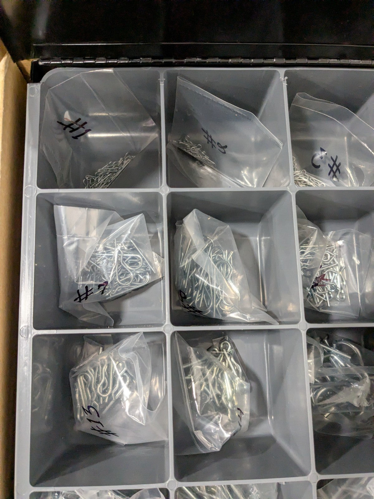 359 Piece, 1/8 to 1" Pin Dia, Hitch Pin Assortment, 1/16 to 7/8" Long 09850470