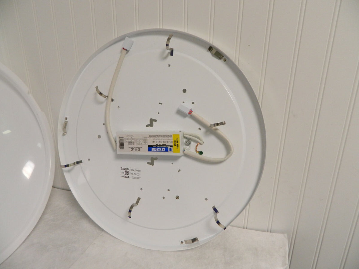 Progress Round Clouds 1 Light 18 inch White Close-to-Ceiling Light P7384-30