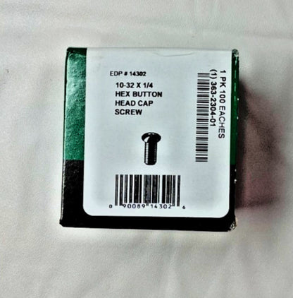 STANLEY ALLOY HEX BUTTON HEAD CAP SCREW 10-32 X 1/4 BLACK QTY1000 14302