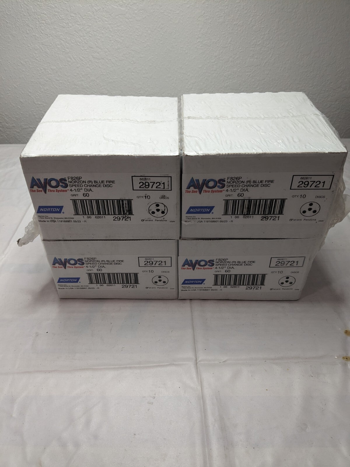NORTON Fiber Disc: 4-1/2" Disc Dia, 5/8-11 Hole, 60 Grit Qty 40 66261129721