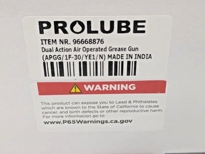 PRO-LUBE Dual Action Air Operated Grease Gun APGG/1F-30/YE1/N