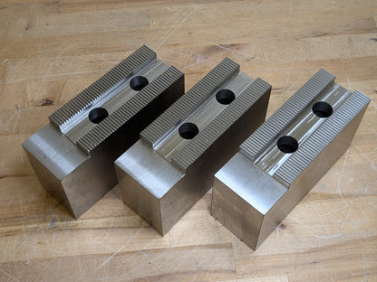 Set of 3 Steel Soft Jaws for 18 - 21" Lathe Chucks 3mm x 60 Serrations K3-2