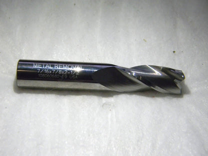 Metal Removal 7/16" x 7/16" x 7/8" x 2-1/2" 3FL Single End M