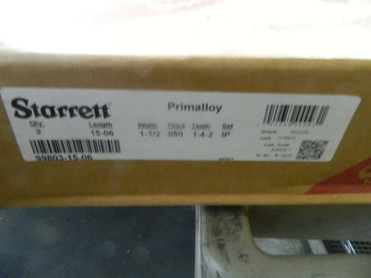 Starrett Welded Band Saw Blade 1.4 to 2.0 TPI 15' 6"x1-1/2"x0.05&
