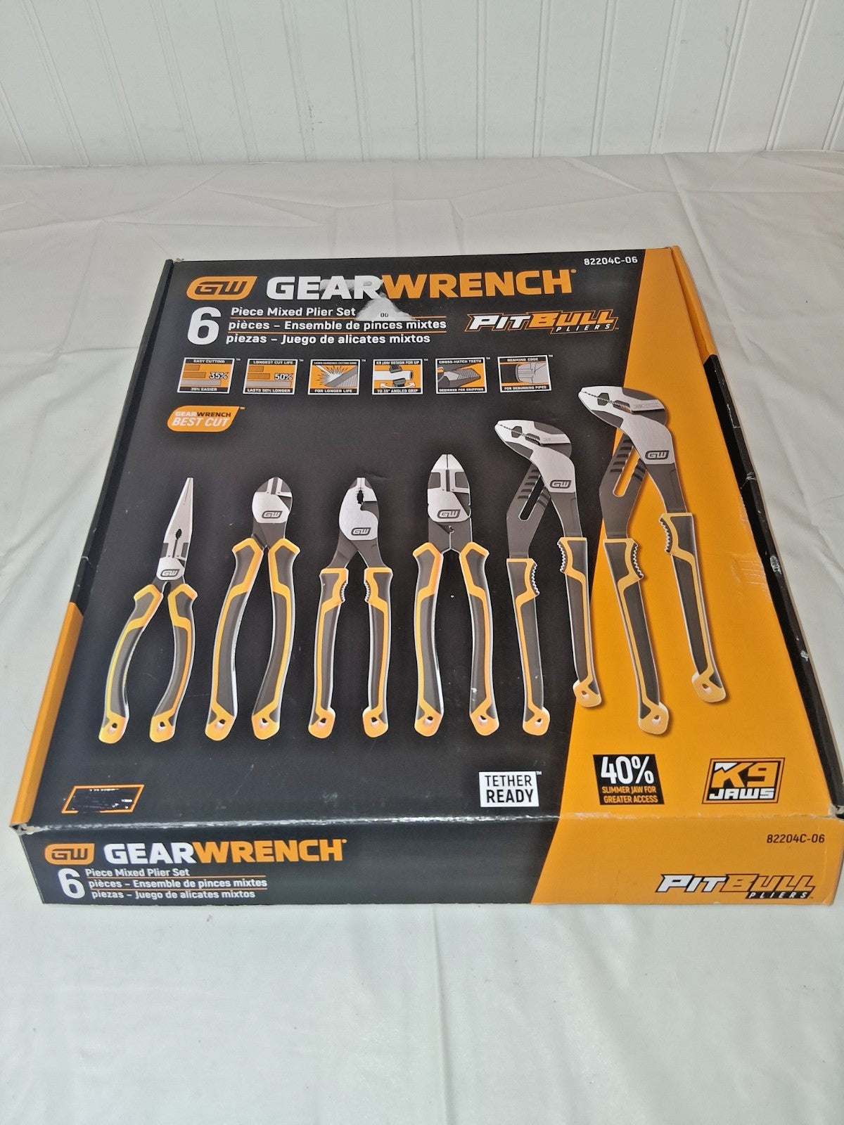 GEARWRENCH 5 Pc PITBULL Dual Material Mixed Pliers Set 82204C-06 INCOMPLETE