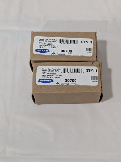 OSBORN End Brushes: 1/2" Dia, Stainless Steel, Crimped Wire Qty 2 30709