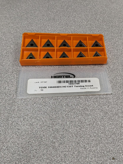 HERTEL Turning Insert: TCMX331 HC135T, Carbide Qty 10 1002700