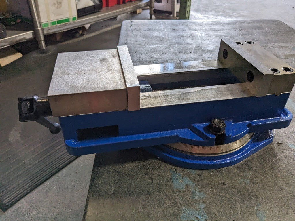Unbranded Machine Vise: 6" Jaw Width Horizontal Swivel Base