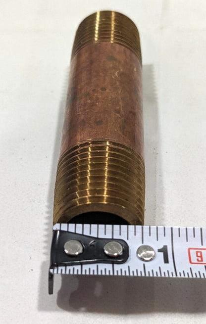 MERIT BRASS Pipe Nipple   1/2" NPT Thread   3" OAL   2108-300