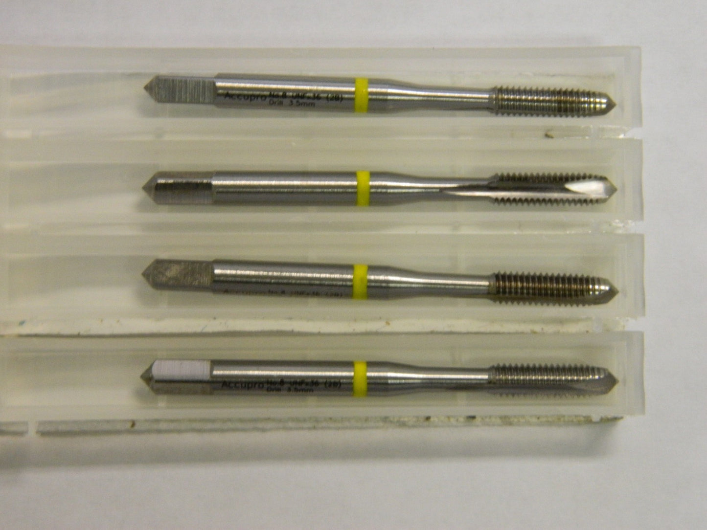 Accupro 8-36" 2FL Vanadium High Speed Steel Spiral Point Tap QTY 4  55357719