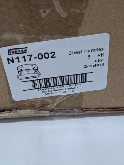 National Steel Chest Handle 3-1/2", 2-39/50" H, 2-3/4" Bail ID Qt