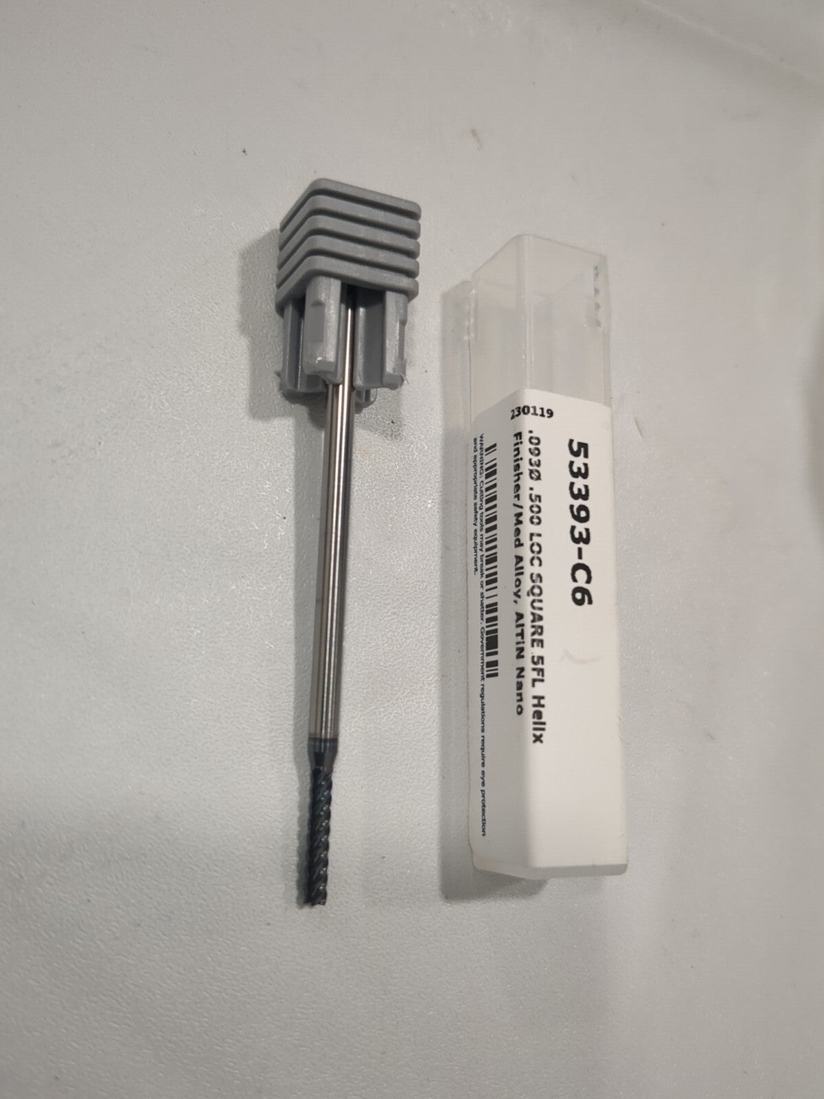 HARVEY TOOL Square End Mill: 3/32" Dia, 1/2" LOC, 5 Fl Solid Carbide 53393-C6