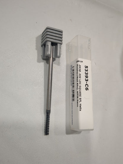 HARVEY TOOL Square End Mill: 3/32" Dia, 1/2" LOC, 5 Fl Solid Carbide 53393-C6