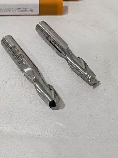 (2) Hertel Square End Mill: 3/8" Dia, 1" LOC, 2 Flute, Solid Carbide 88247838