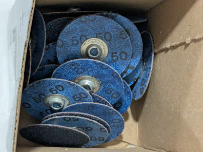 NORTON Quick-Change Disc: Type S, 2" Dia, 50 Grit Box of 25 66261138635