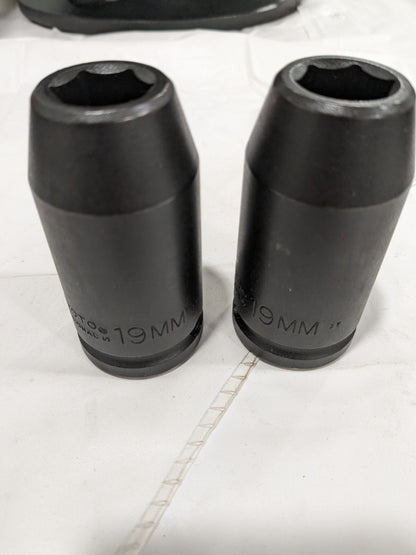Proto Impact Socket: 3/4" Drive, 19 mm Socket, Hex Drive Qty 2 J07519ML
