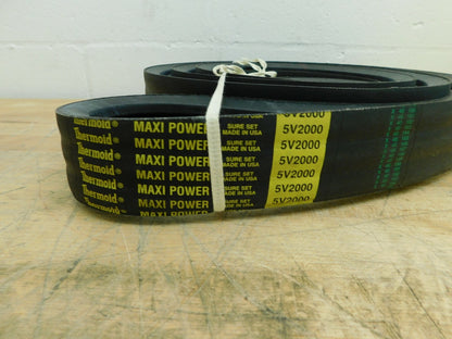 Thermoid Section V Neoprene Rubber V-Belt 3 Rib 5V2000