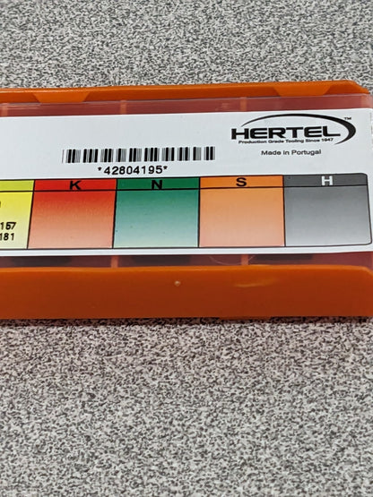 HERTEL Turning Insert: SPG322 HC1250T, Solid Carbide Qty 10 42804195