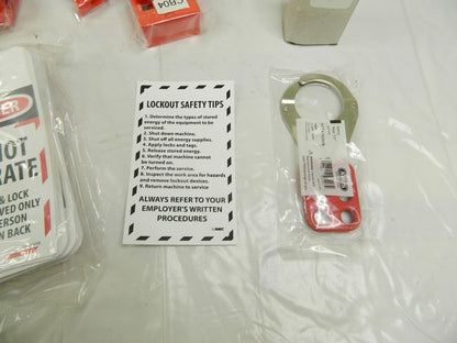 NMC 18 Piece Electrical Lockout Kit Keyed Differently, Comes in Pouch BLOK3