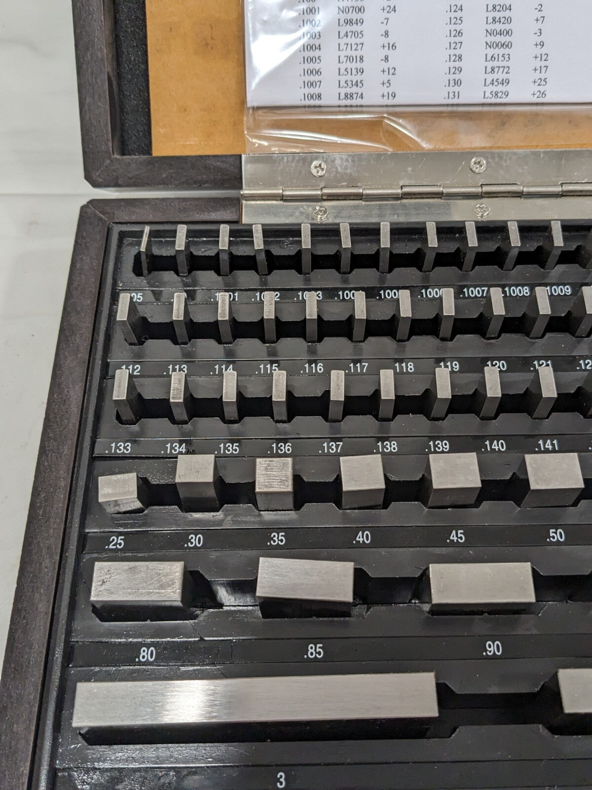 FOWLER 81 Pc Gage Block Set: 0.05 to 4'' Range, Economy Grade 53-672-081-0