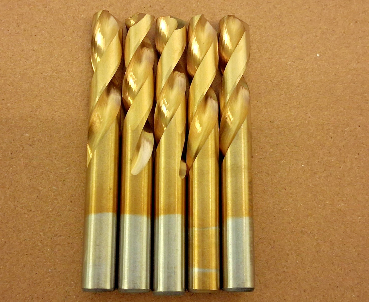 Hertel HSS Screw Machine Length Drill Bits QTY5 3/8" Dia 135 Deg 2386878