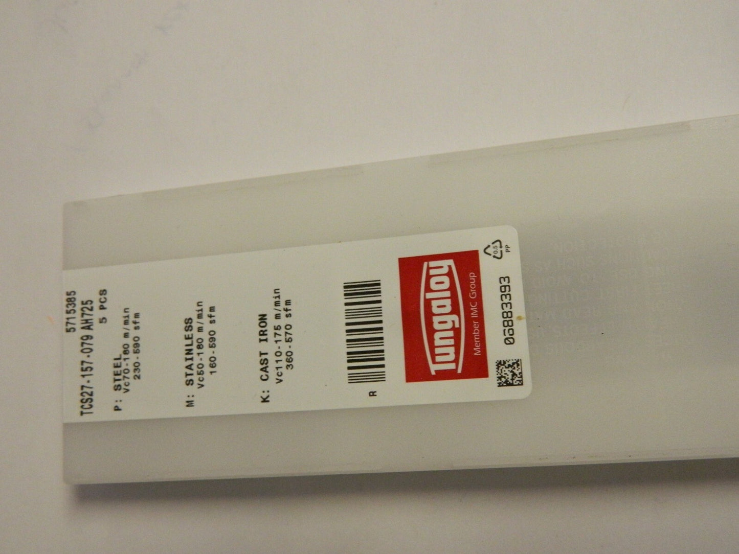 Tungaloy TCS27-157-079 AH725 Inserts QTY 5 06883393