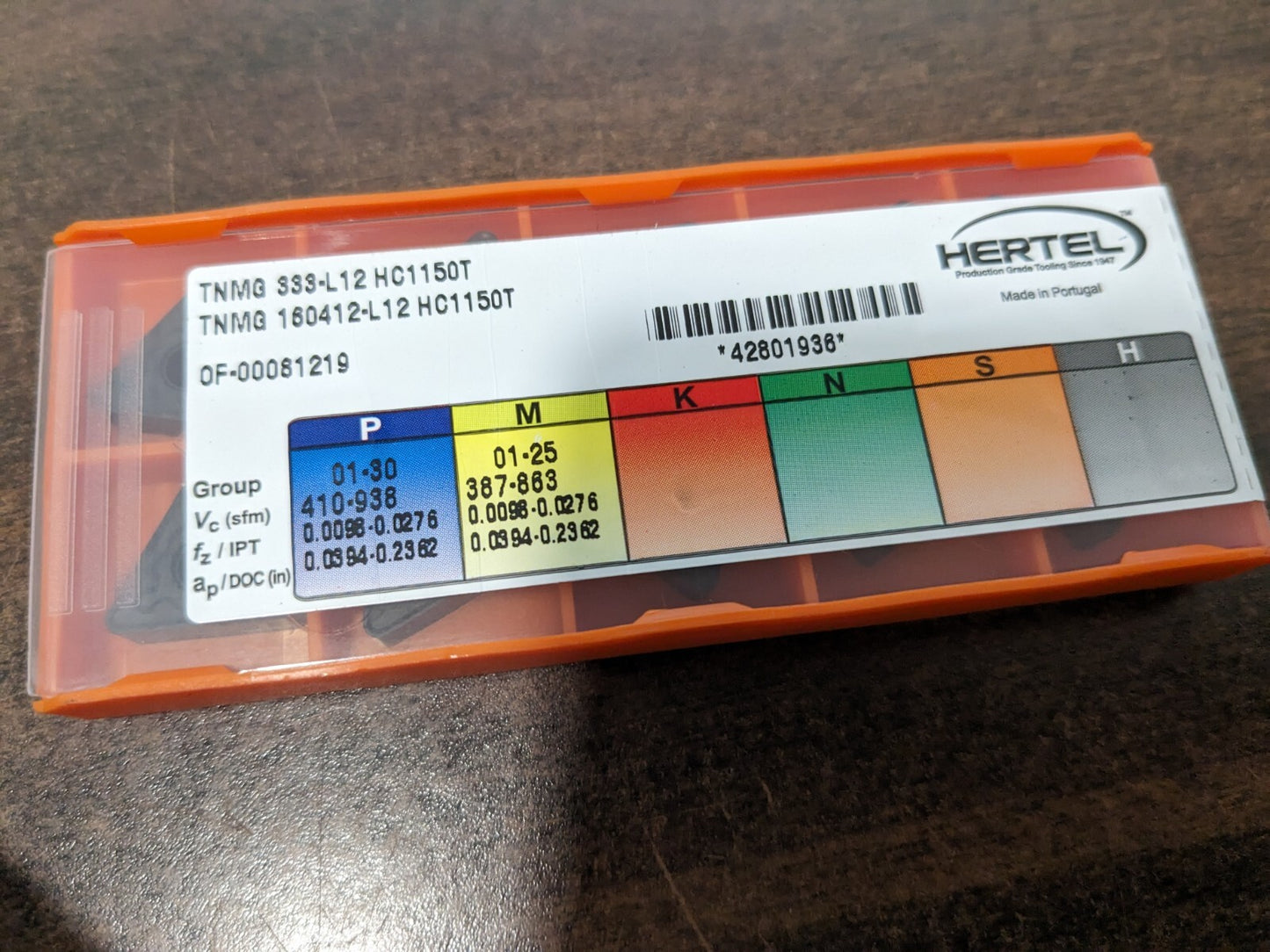 HERTEL Turning Insert 10pk TNMG 333L12 HC1150T, Solid Carbide 1002176