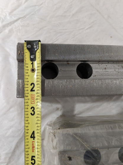 Soft Lathe Chuck Jaw: Serrated 6-1/2" OAL, 2-1/2" OAW, 2-5/8" OAH