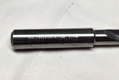 SANDVIK COROMANT  Jobber Length Carbide Drill Bit 8.20 mm 140deg  7781850