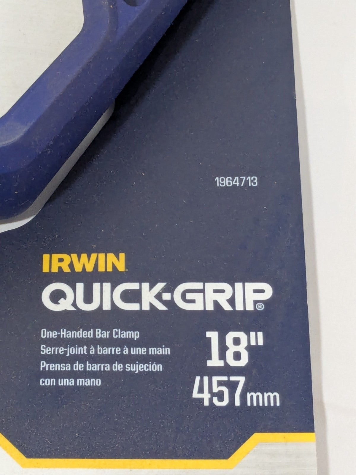 Irwin Carbon Steel Bar Clamp: 18" Capacity, 3-5/8" Throat Depth 196471
