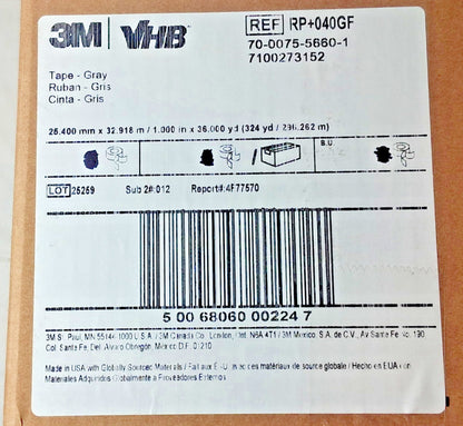 3M Acrylic Foam Double-Sided Tape Continuous Roll 7100273152