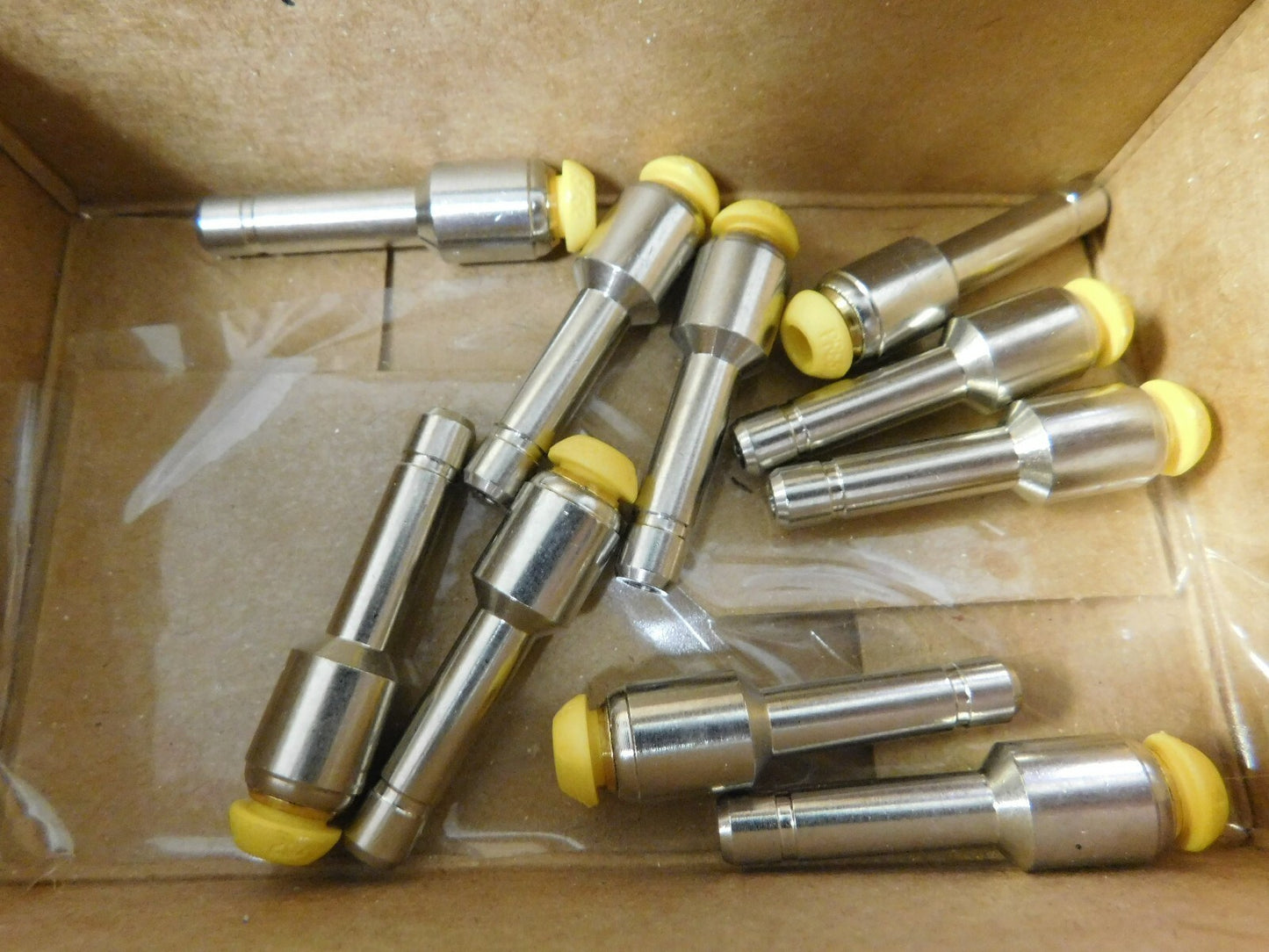 Parker 4mm Tube OD Nickel Plated Brass PTC  Tube End Reducer QTY 10 XTRPB6-4