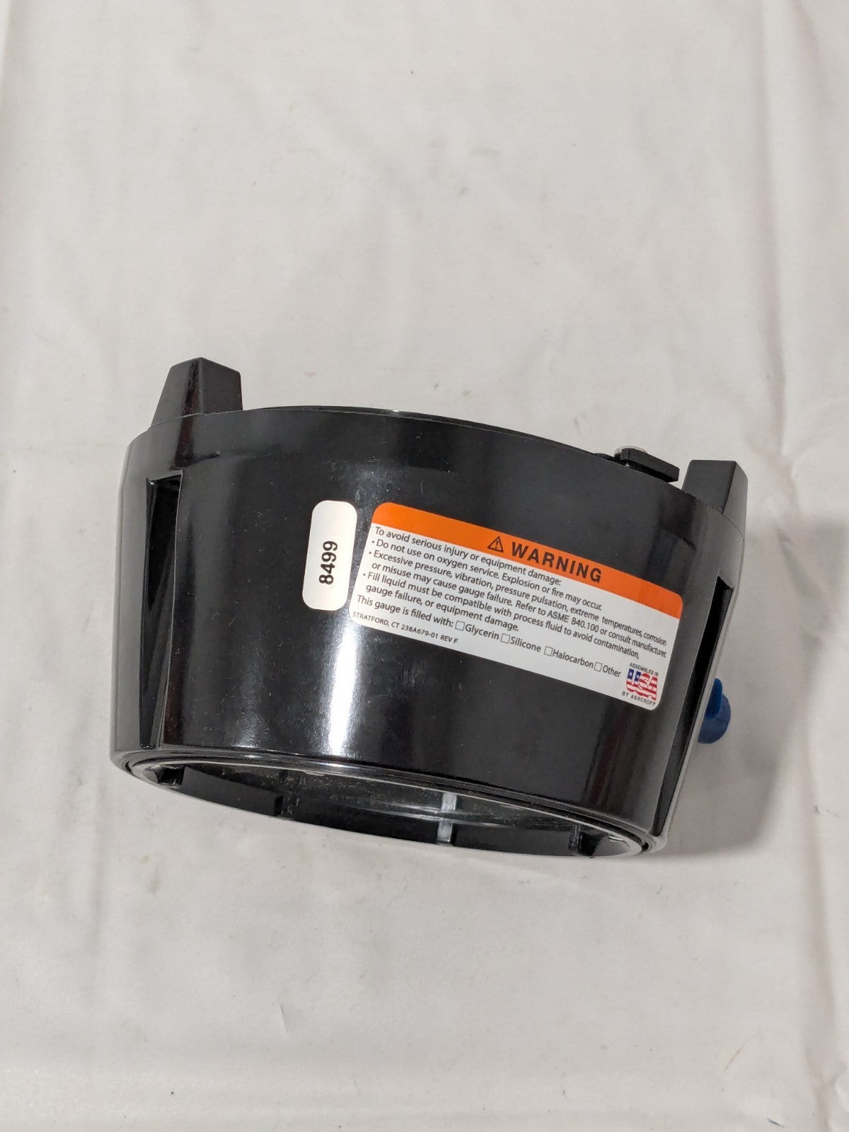 Ashcroft Pressure Gauge: 4-1/2" Dial Dia, 0 Min psi, 15 Max psi, 1/4" 93015XLL