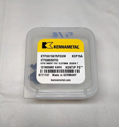 Kennametal Drill Tip KTFSS15875FEGM KCP15A 0.6250" Dia 180 deg Point 6771137