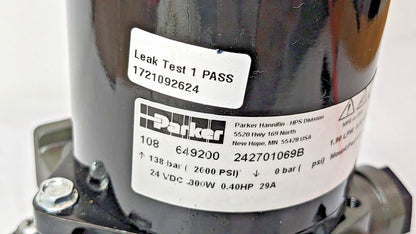 Parker Hydraulic Power Unit Series 108 24 VDC 2,000 Max psi 649200 PARTS/REPAIR