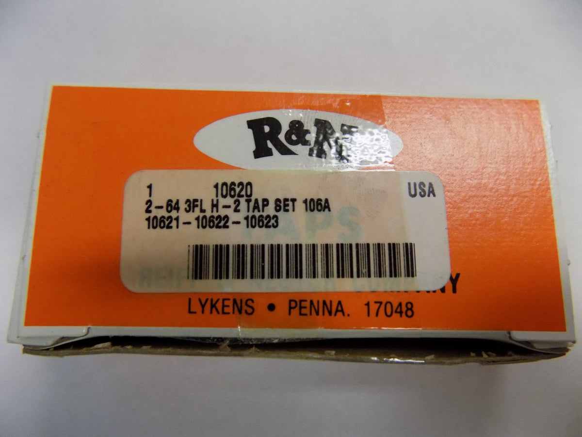 Reiff & Nestor  2-64 3 Flute H-2 Hand Taps Set QTY 3 10620